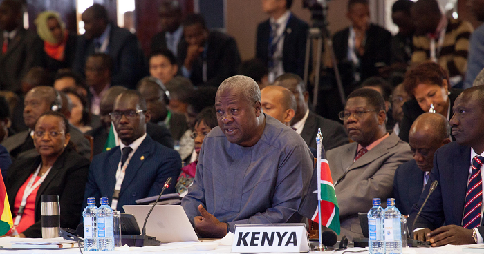 President John Mahama addressing the plenary session of TICAD on private sector and government collaboration